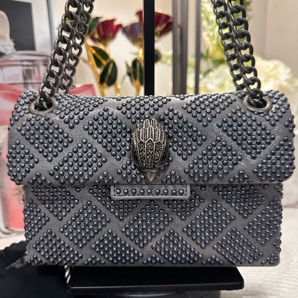 Kurt Geiger Handbags - Kurt Geiger NWT Silver Studded Kensington with Dustbag